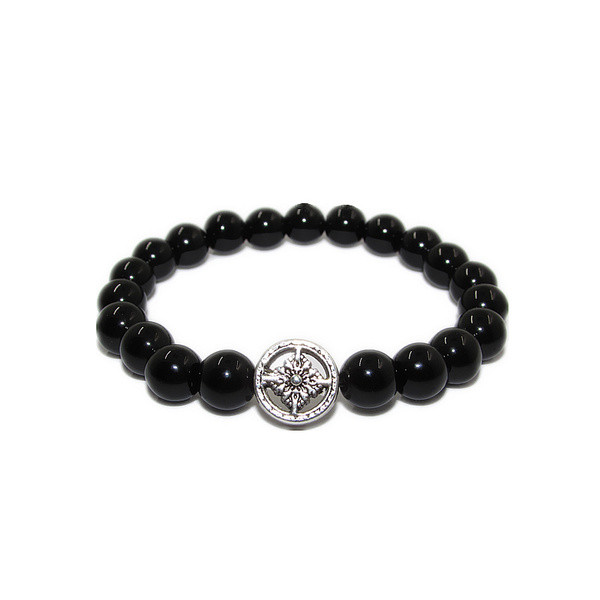 Bratara barbateasca cu margele in doua culori