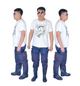 Hosszú, vízálló horgászcsizma sötétkék színben