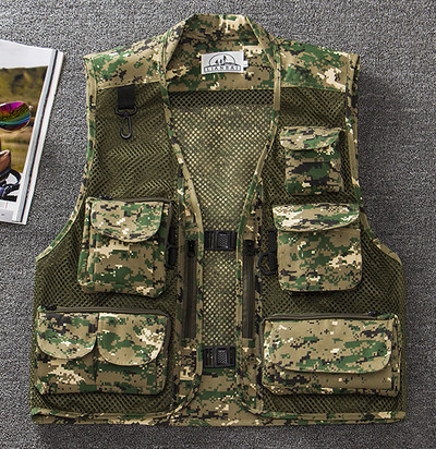 Мъжки елек за риболов от мрежа в няколко цвята