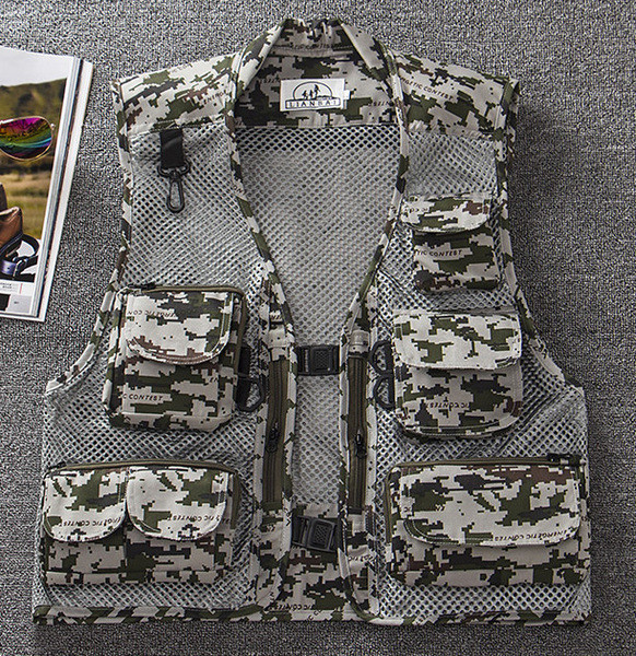 Мъжки елек за риболов от мрежа в няколко цвята