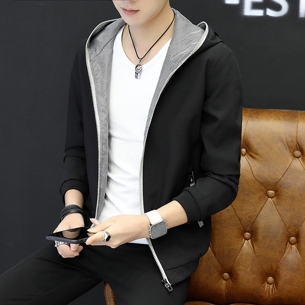 Мъжко ежедневно яке с качулка в няколко цвята