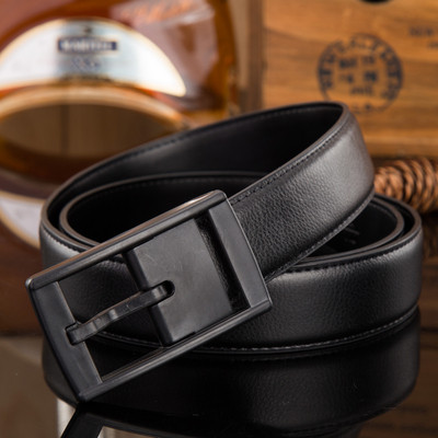 Cureaua eleganta din piele pentru barbati in negru