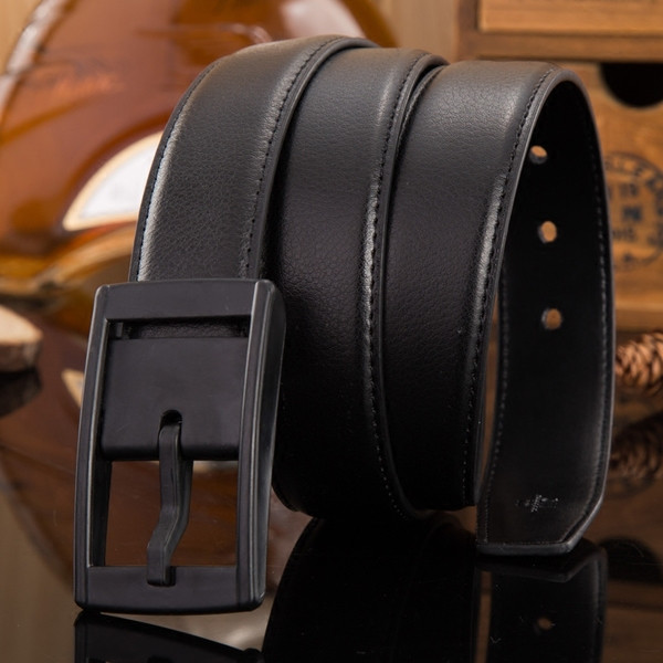 Cureaua eleganta din piele pentru barbati in negru