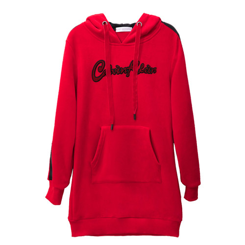 Γυναικείο φούτερ με κουκούλα, μπροστινή τσέπη και επιγραφή