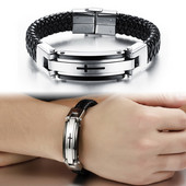 Bratara barbateasca din piele in mai multe culori