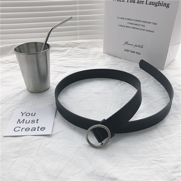 Férfi eko bőr öv fekete színben