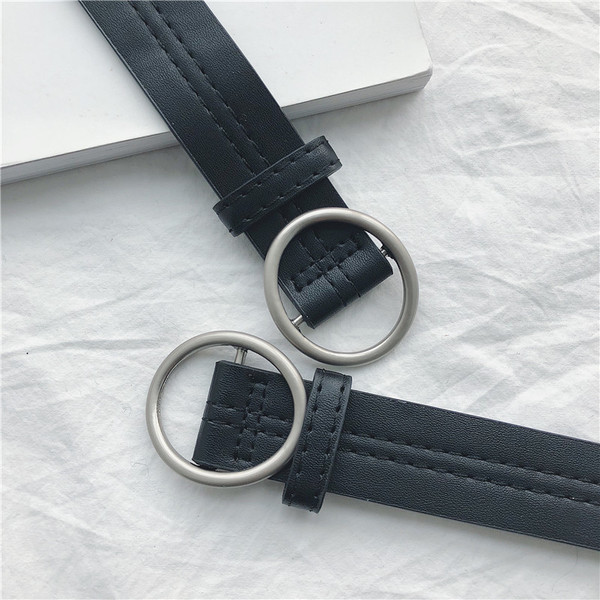 Férfi eko bőr öv fekete színben