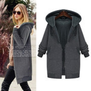 Hanorac lung de zi cu glugă pentru femei