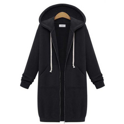 Hanorac lung de zi cu glugă pentru femei