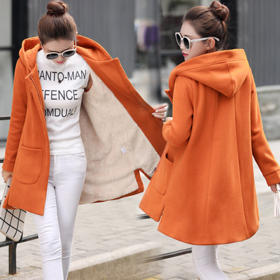 Γυναικείο παλτό με τσέπες και κουκούλα