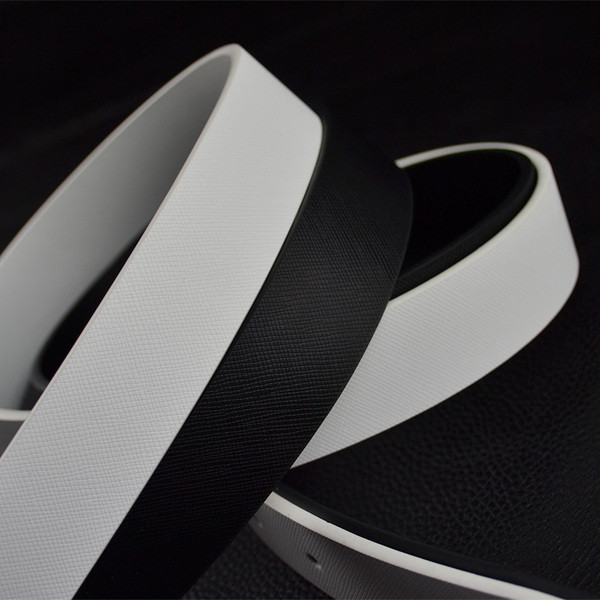 Cureaua eleganta pentru barbati din piele ecologica alb-negru