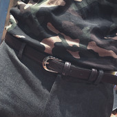 Nappali férfi bőr öv fekete színben