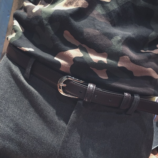 Nappali férfi bőr öv fekete színben