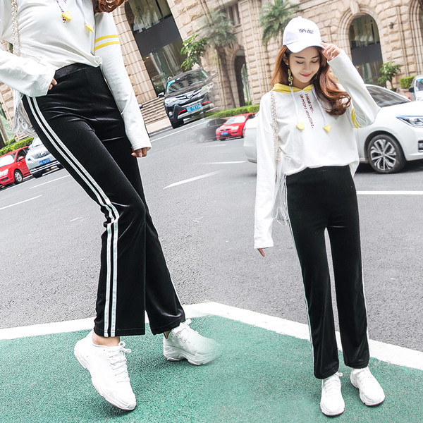 Ежедневен дамски панталон от плюш висока талия в няколко цвята 