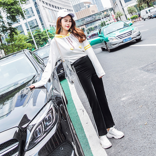 Ежедневен дамски панталон от плюш висока талия в няколко цвята 