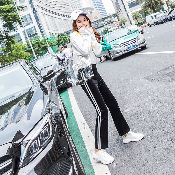 Ежедневен дамски панталон от плюш висока талия в няколко цвята 