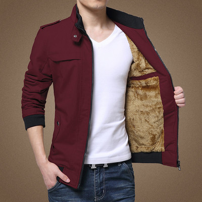 Мъжко палто с подплата в няколко цвята