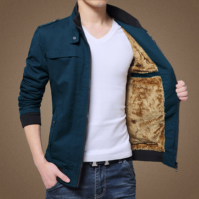 Мъжко палто с подплата в няколко цвята