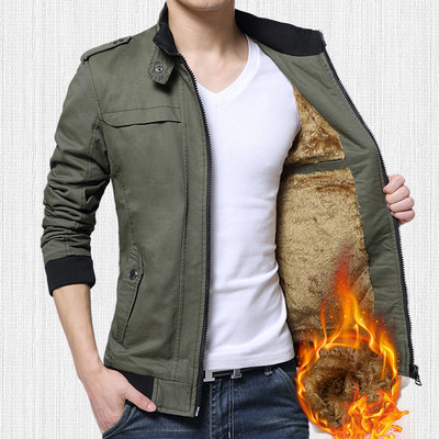 Мъжко палто с подплата в няколко цвята