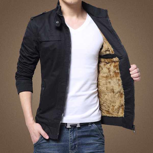 Мъжко палто с подплата в няколко цвята