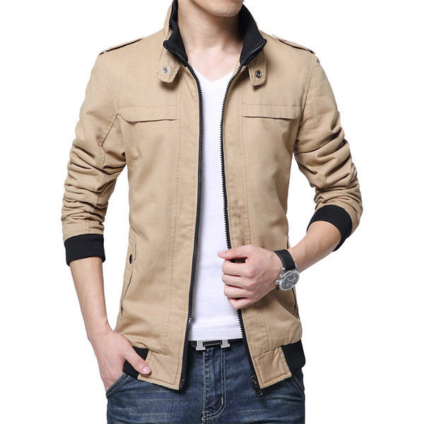 Мъжко палто с подплата в няколко цвята