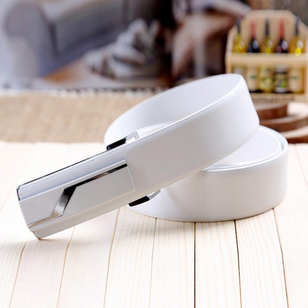 Cureaua eleganta subtire pentru barbati in alb si negru