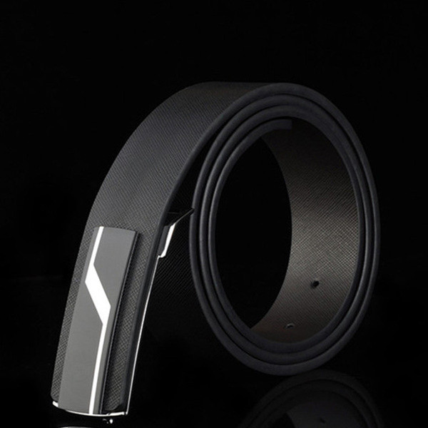 Cureaua eleganta subtire pentru barbati in alb si negru