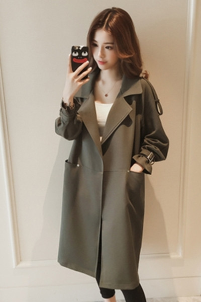 Palton de dama model larg cu buzunare in doua culori