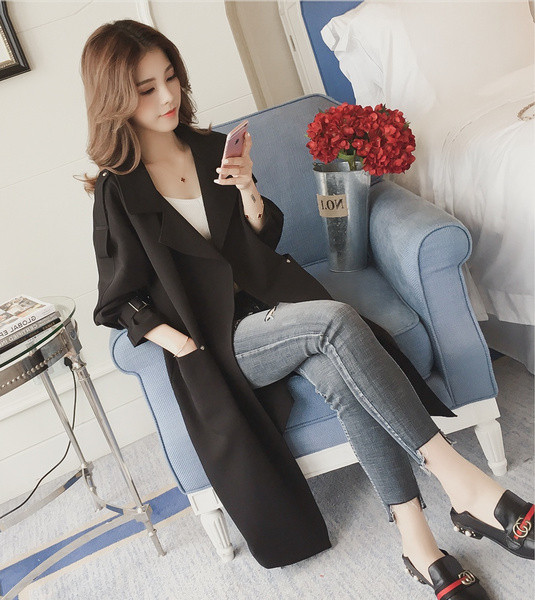 Palton de dama model larg cu buzunare in doua culori