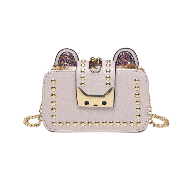 Modern női táska fém csattal, hosszú füllel több színben