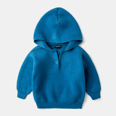 Παιδικό πουλόβερ με κουκούλα δύο χρωμάτων με κουκούλα