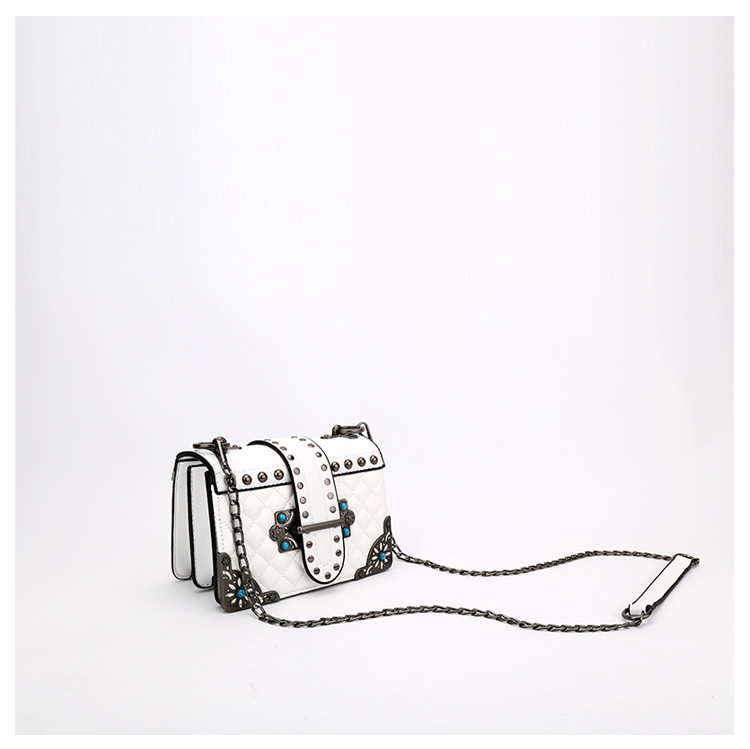 Geanta de dama moderna cu maner lung metalic