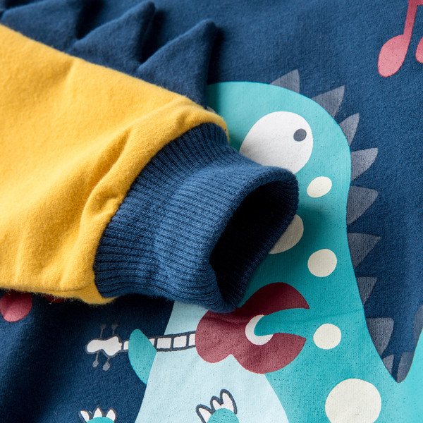 Детски суичър с апликация и 3D декорация в два цвята