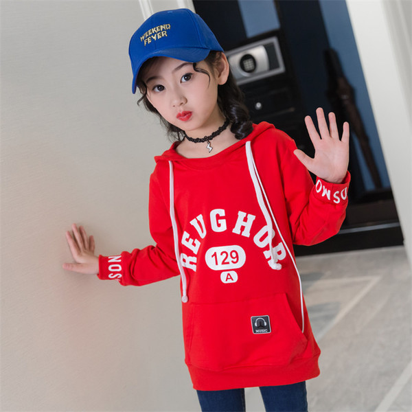 Bluză pentru copii sport și de zi cu zi cu inscripții și glugă în mai multe culori