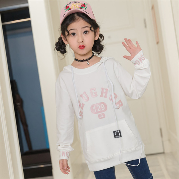 Bluză pentru copii sport și de zi cu zi cu inscripții și glugă în mai multe culori