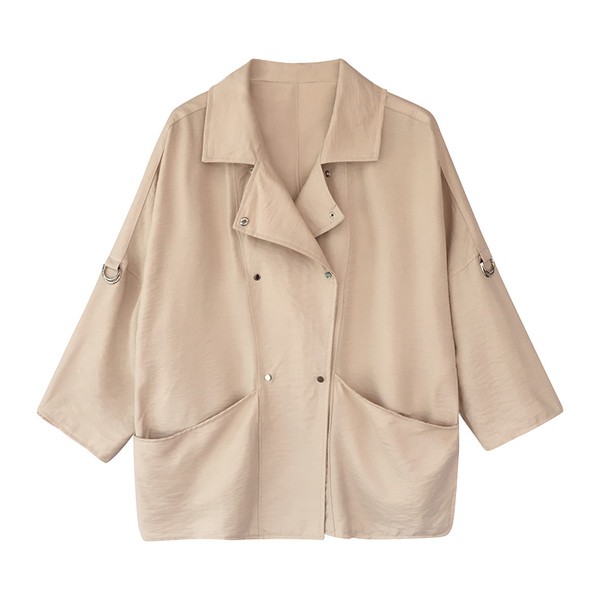 Спортно-елегантно дамско палто в два цвята