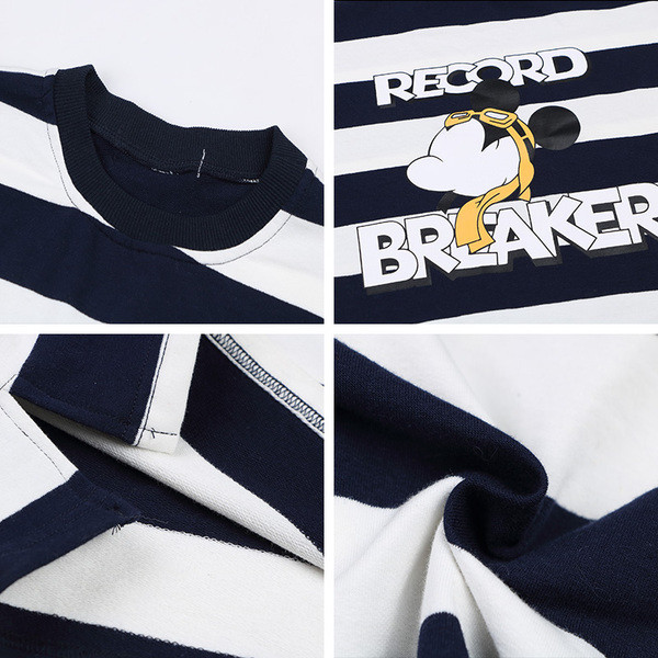 Bluza casual pentru copii in dungi pentru fete cu aplicatie colorata