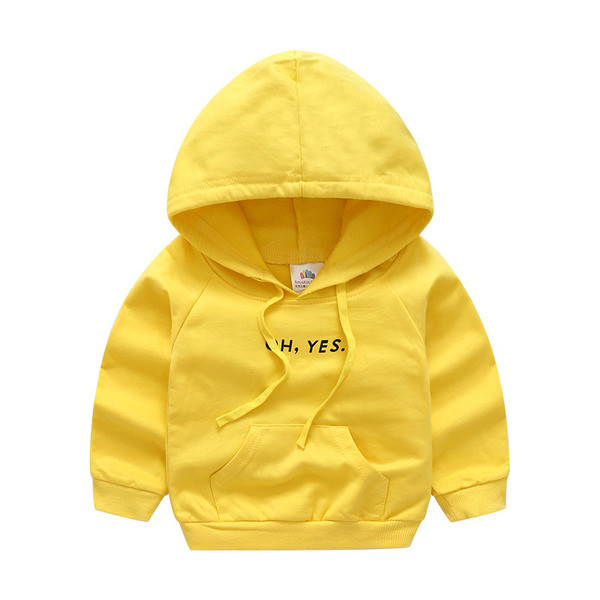 Gyerek sportpulóver kapucnival és felirattal több színben