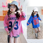 Bluză modernă pentru copii pentru fete cu inscripții colorate