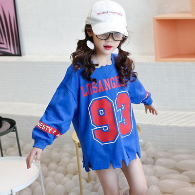 Bluză modernă pentru copii pentru fete cu inscripții colorate