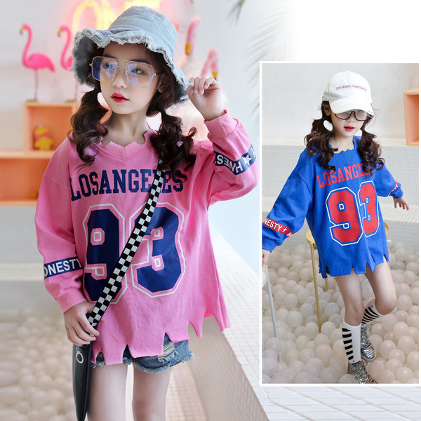 Bluză modernă pentru copii pentru fete cu inscripții colorate