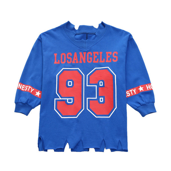 Bluză modernă pentru copii pentru fete cu inscripții colorate