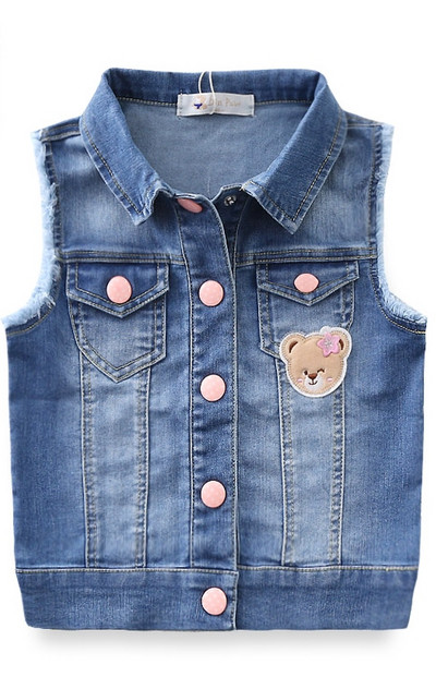 Mindennapi használatra alkalmas farmer gyerekmellény