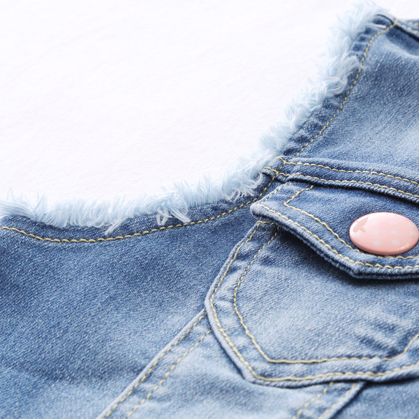 Mindennapi használatra alkalmas farmer gyerekmellény