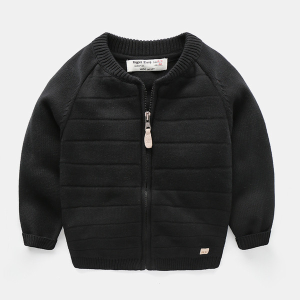 Есенна детска жилетка за момче с цип в три цвята