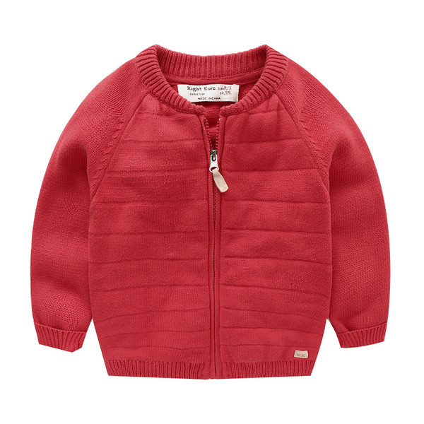 Есенна детска жилетка за момче с цип в три цвята