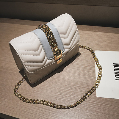 Geanta mica de dama cu maner lung metalic in mai multe culori