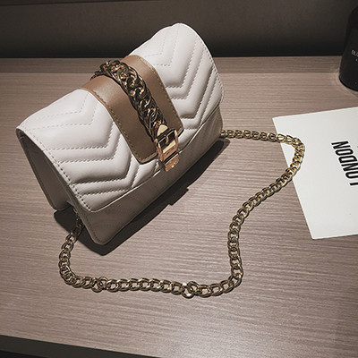 Geanta mica de dama cu maner lung metalic in mai multe culori