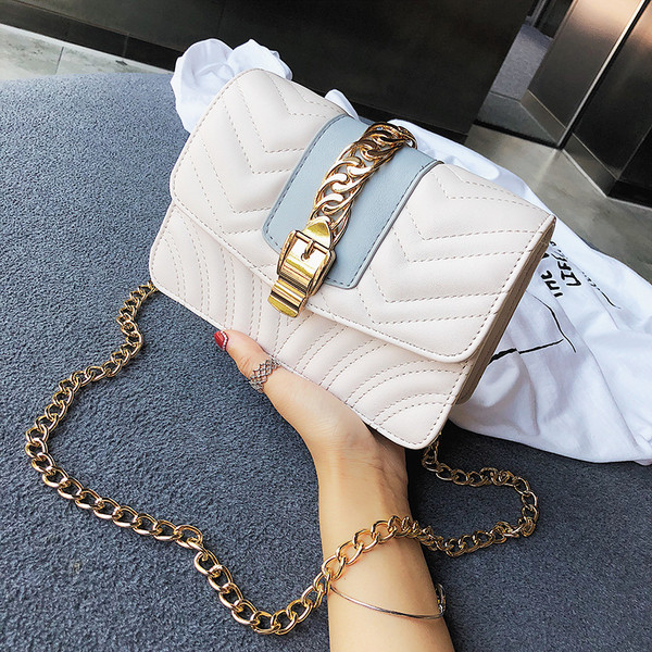 Geanta mica de dama cu maner lung metalic in mai multe culori