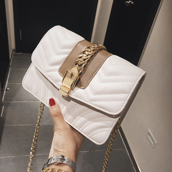 Geanta mica de dama cu maner lung metalic in mai multe culori